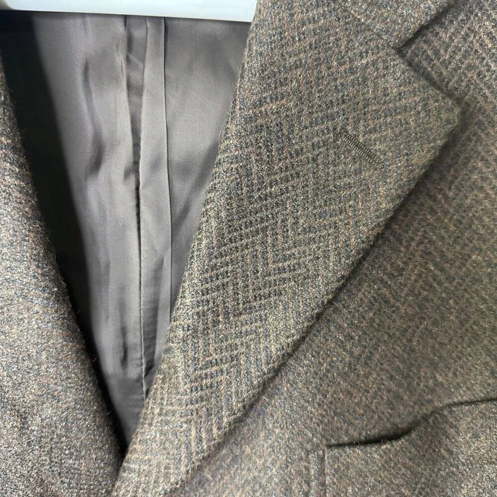 Ermenegildo Zegna Blazer Men's 44 US 54 EU Soft Brown Cashmere Blend 3 Button